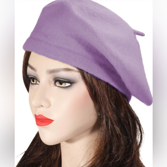 Accessories - Wool Purple beret